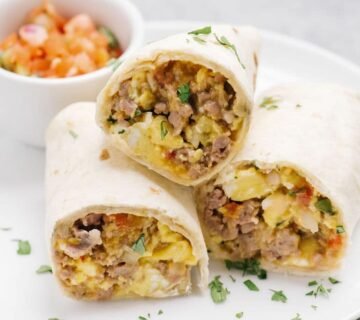 premade camping breakfast burritos